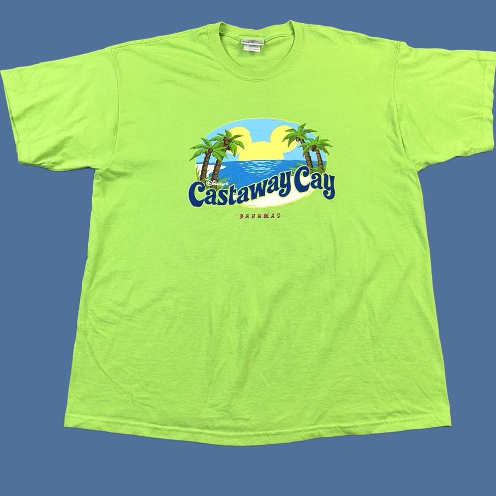 Disney VINTAGE Disney Castaway Cay Shirt Mens XL Green Mickey Deadstock Size US XL / EU 56 / 4 - 1 Thumbnail