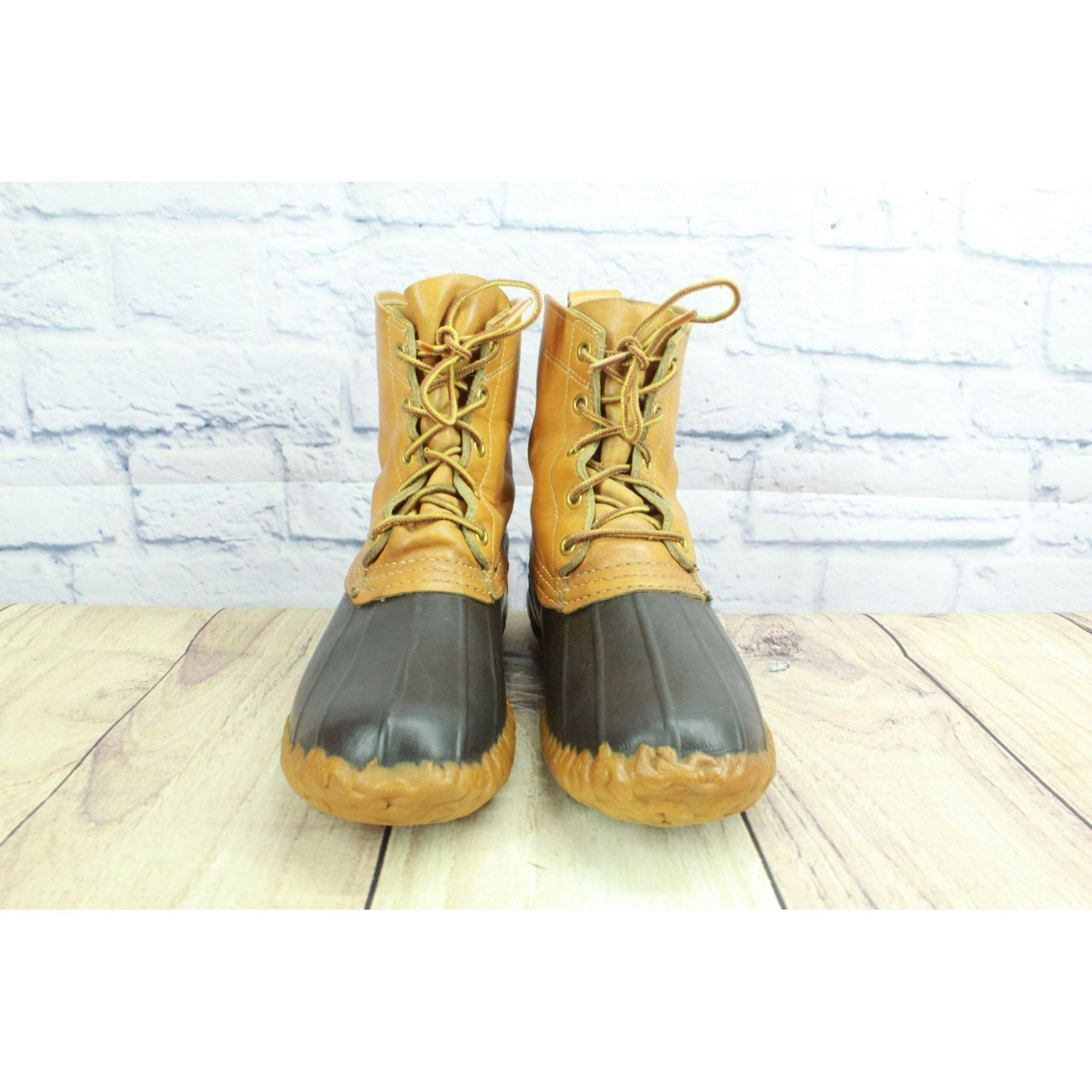L.L. Bean × Leather × Vintage Vintage LL Bean Women's Unlined Ankle Hunting Duck Boots Size US 8 / IT 38 - 4 Thumbnail