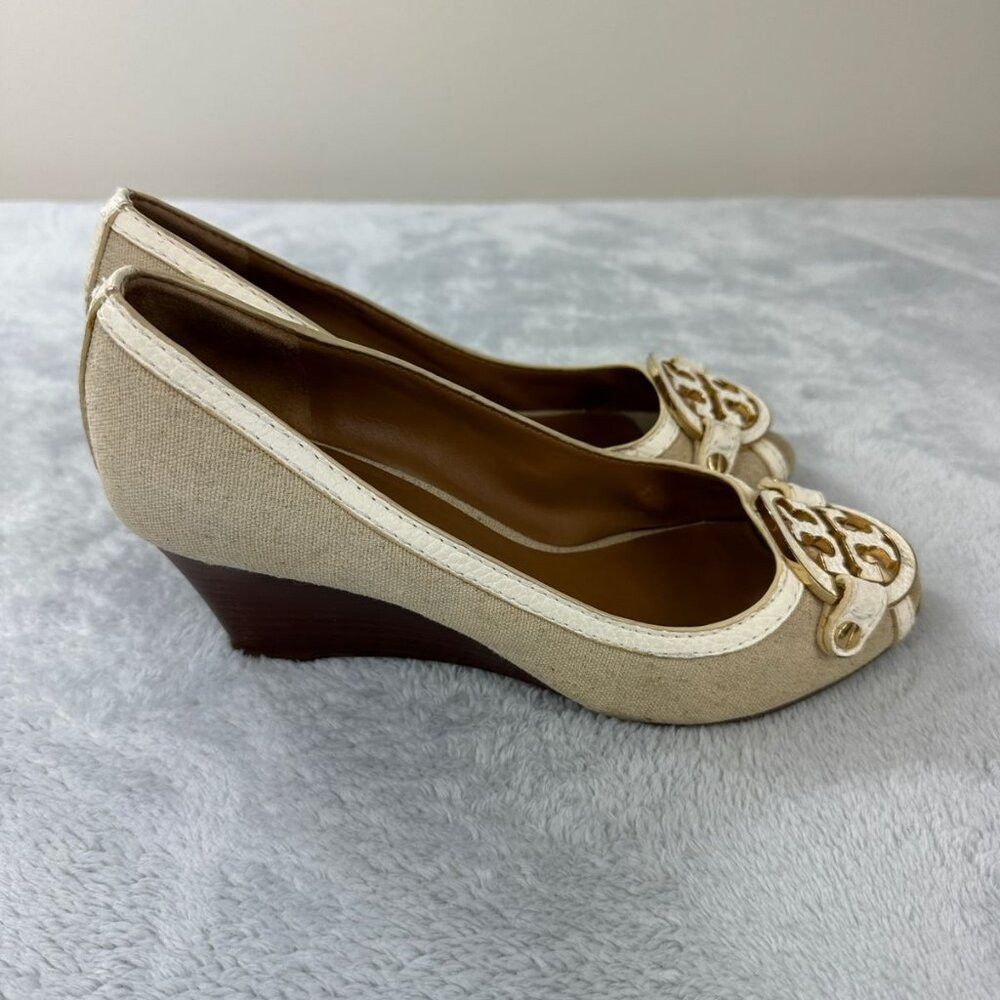 Tory Burch Tory Burch Beige Wedges Women's Size 8 US Size US 8 / IT 38 - 2 Thumbnail