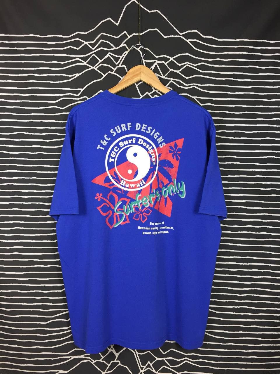 Vintage Vtg T&C Surf Designs Hawaii Surfer's Only Tee Size US XXL / EU 58 / 5 - 1 Thumbnail