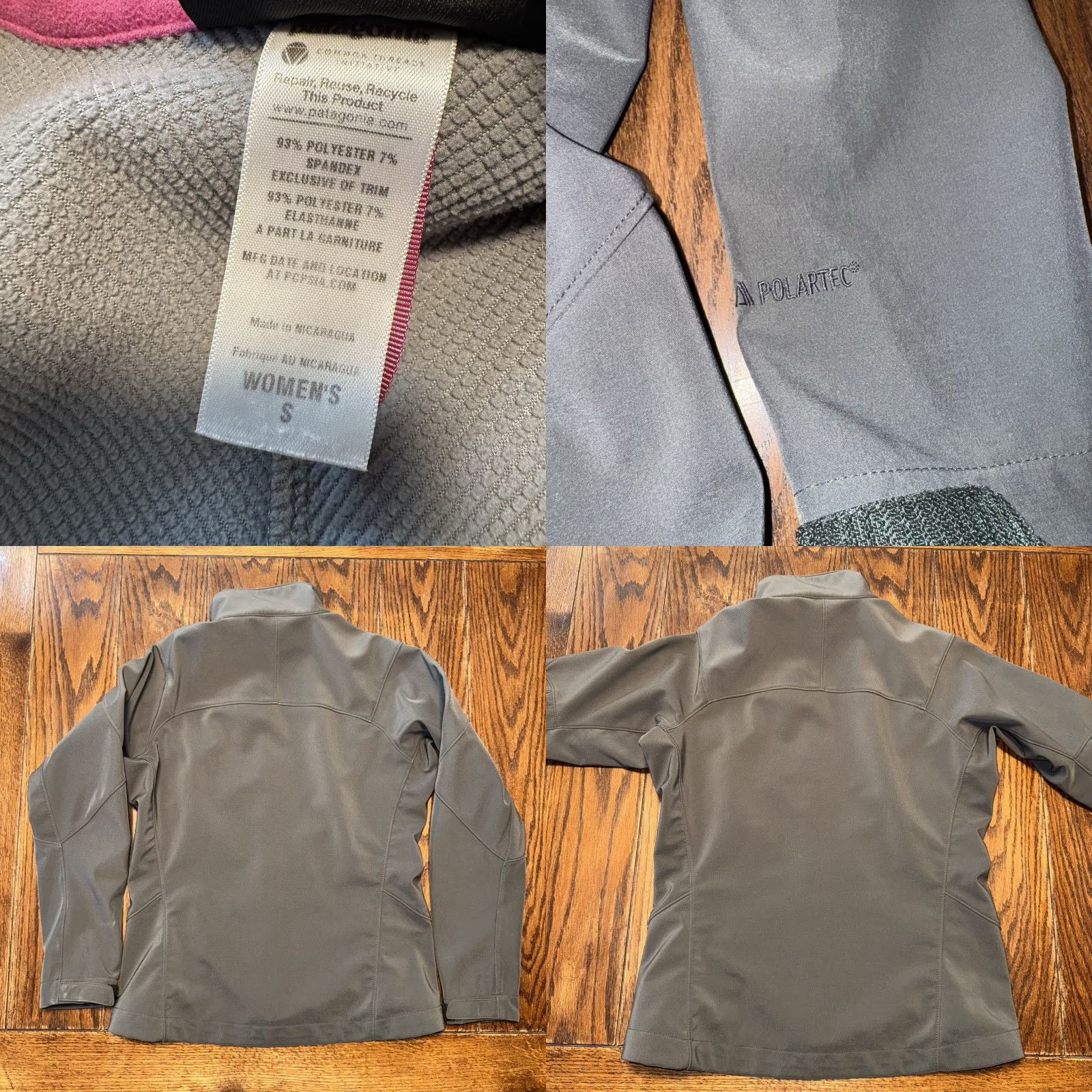 Patagonia Patagonia Women's Size Small Jacket Softshell Gray Pink Polartec Adze Classic Outdoor Womens Jacket Size S / US 4 / IT 40 - 8 Thumbnail