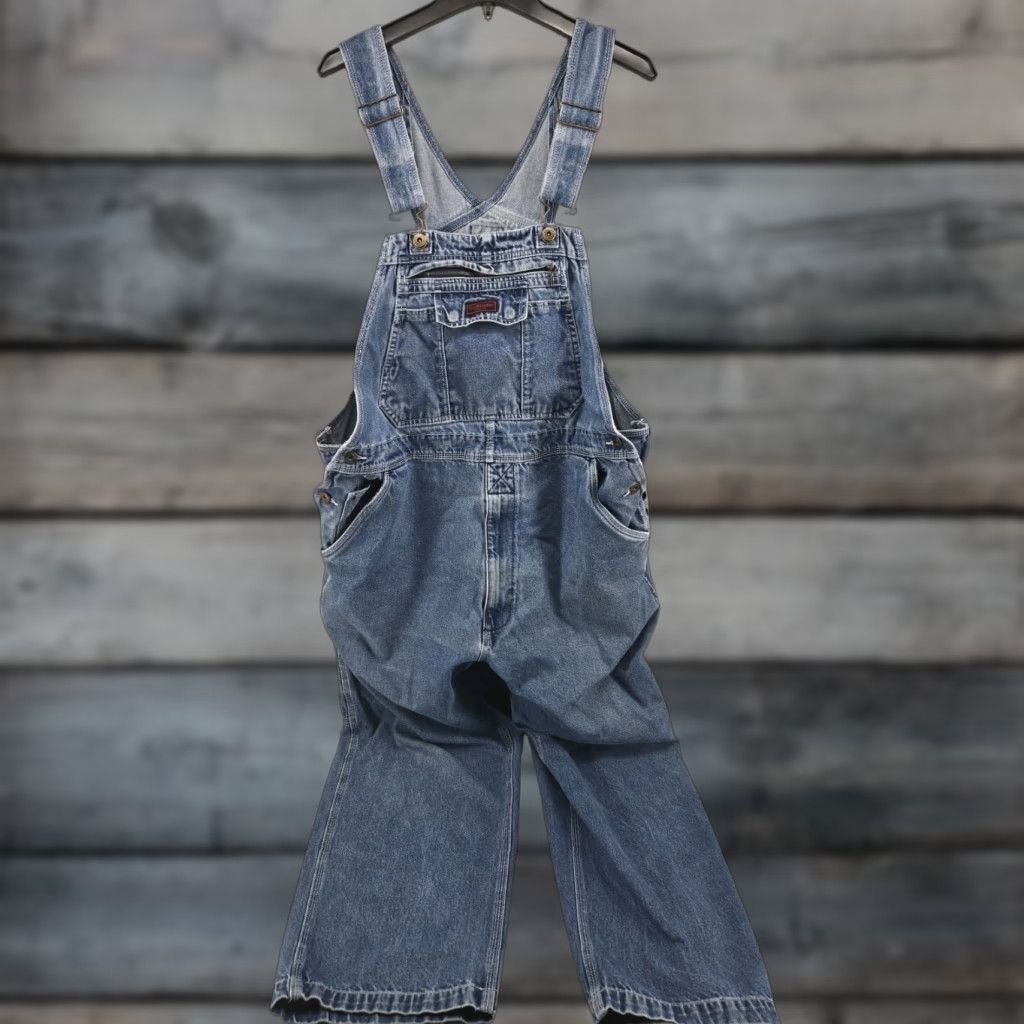 Denime Five Brother Bib Overalls Men Denim Workwear 42x29 Blue Jeans Retro 90s Mens Size US 42 / EU 58 - 1 Thumbnail