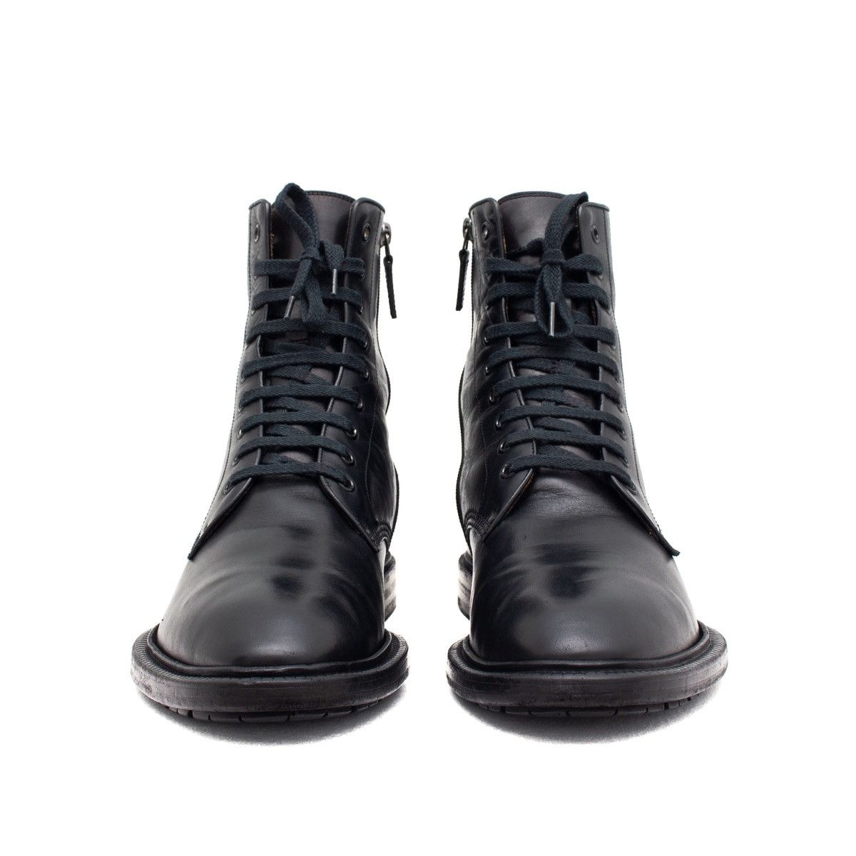 Gucci × Tom Ford × Vintage GUCCI Tom Ford Era Men's Leather Side-zip Combat Boot Black Size US 10.5 / EU 43-44 - 4 Thumbnail