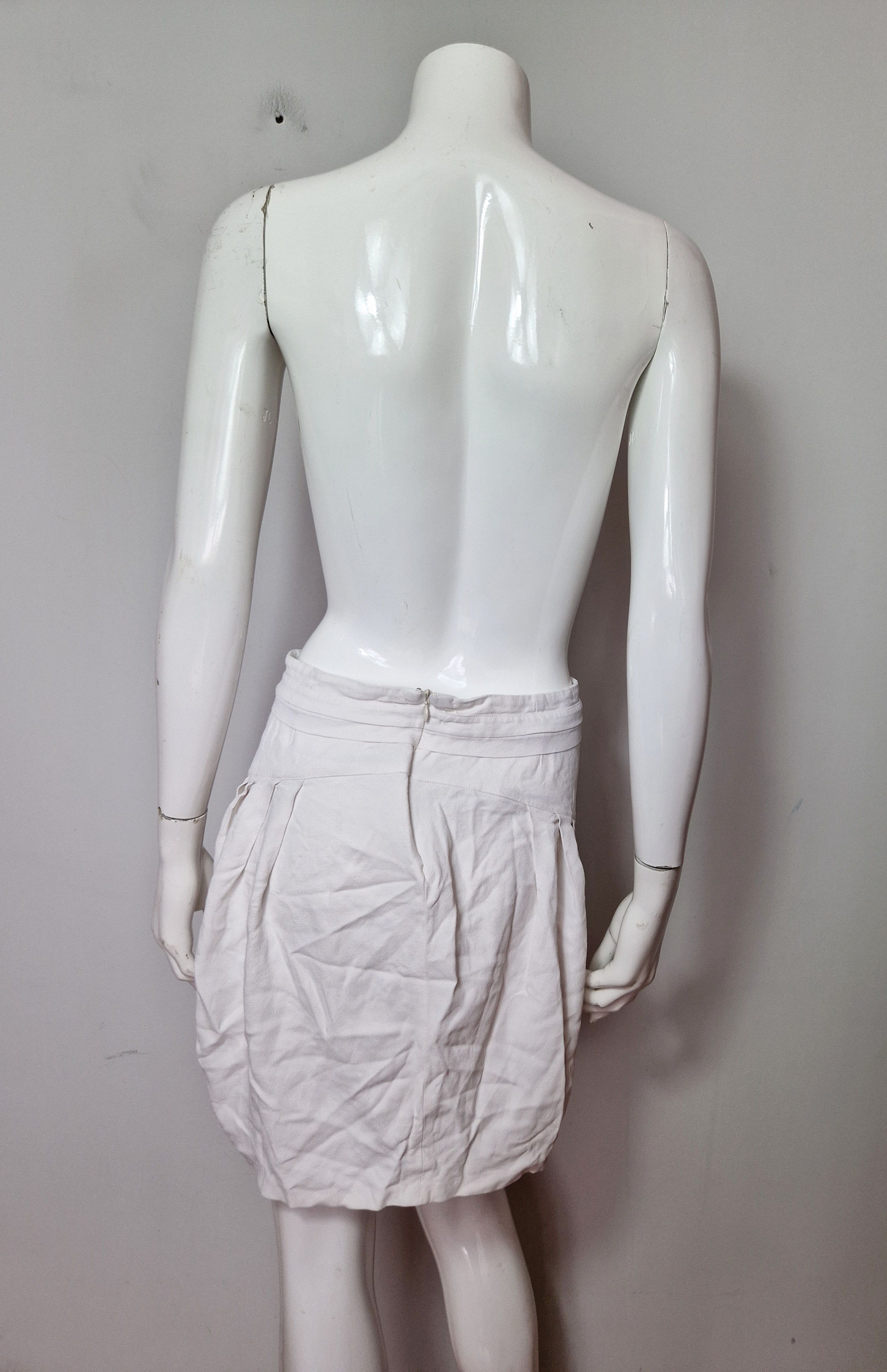 Dior Dior 100% silk white mini skirt Size 26" / US 2 / IT 38 - 3 Thumbnail