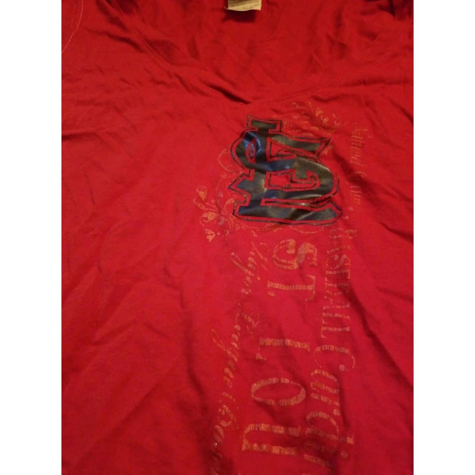 Vintage CAMPUS LIFESTYLE MLB CARDINAL'S WOMEN'S V NECK SHORT SLEEVE SHIRTS XL White T-Shirt Women Size XL / US 12-14 / IT 48-50 - 3 Thumbnail
