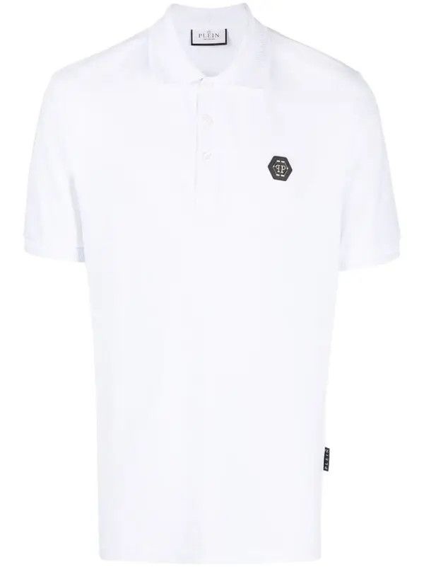 o1w1db10925 Skull Polo Shirt in White