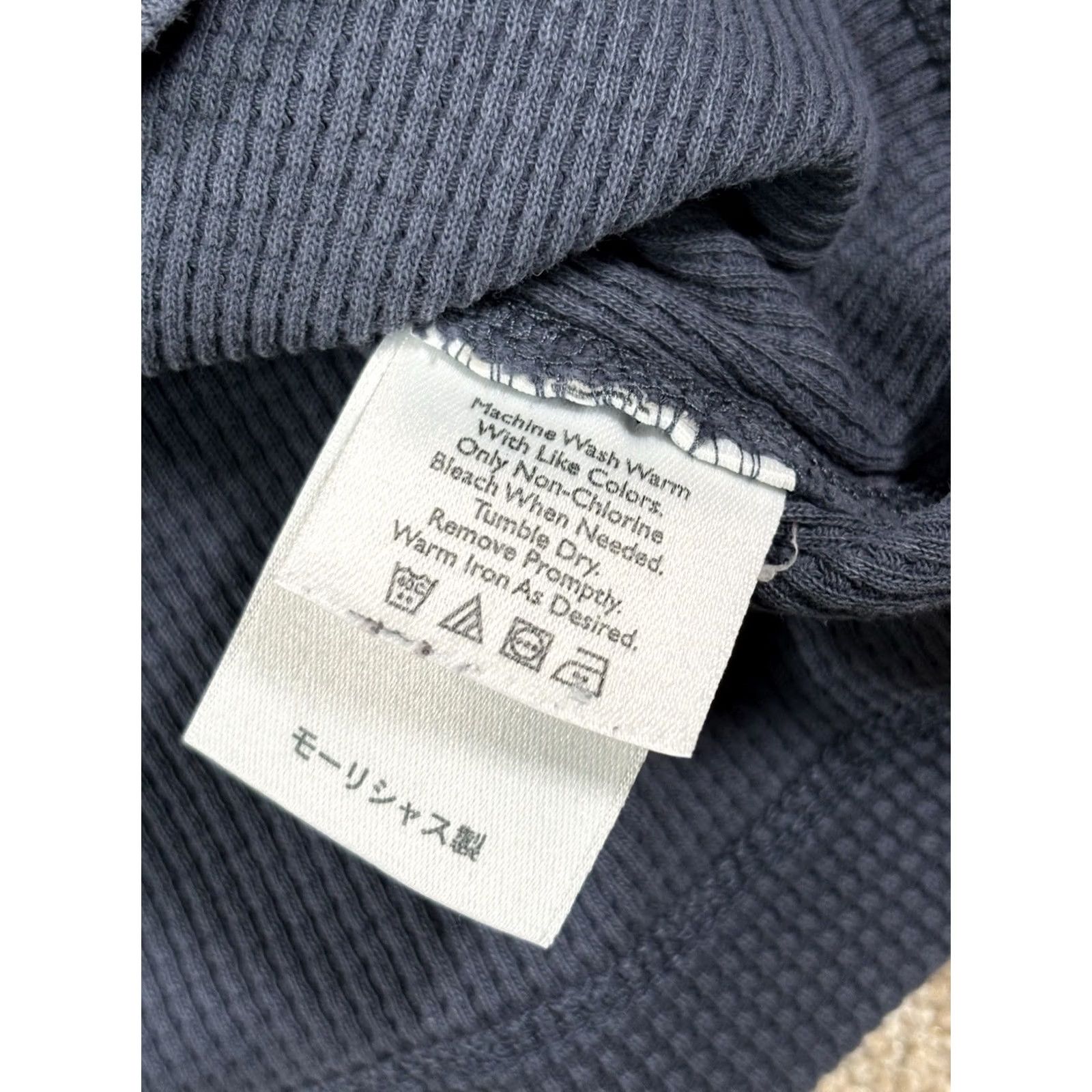 Eddie Bauer VINTAGE Eddie Bauer Mens Shirt Waffle Knit Long Sleeve Navy Blue XL Regular 90s Outdoor Thermal Mens Size US XL / EU 56 / 4 - 4 Thumbnail