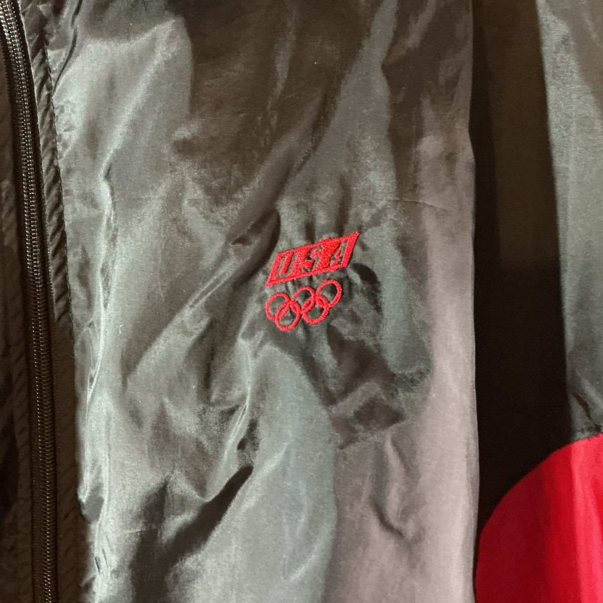 Other Vintage 90s Olympic jcpenney Red Black nylon men’s MedJacket Size US M / EU 48-50 / 2 - 2 Thumbnail