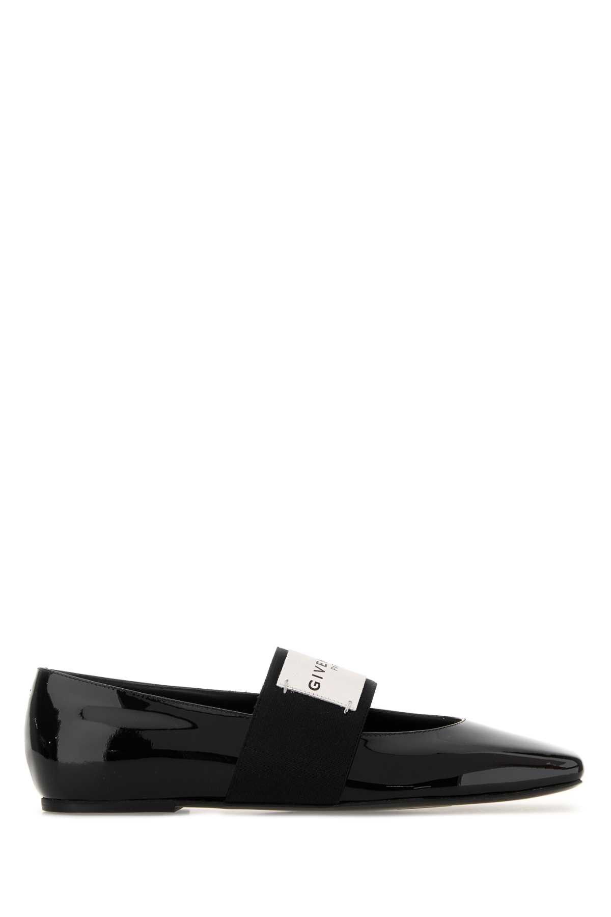 Givenchy Black Leather Squared Ballerinas Size US 6.5 / IT 36.5 - 1 Thumbnail