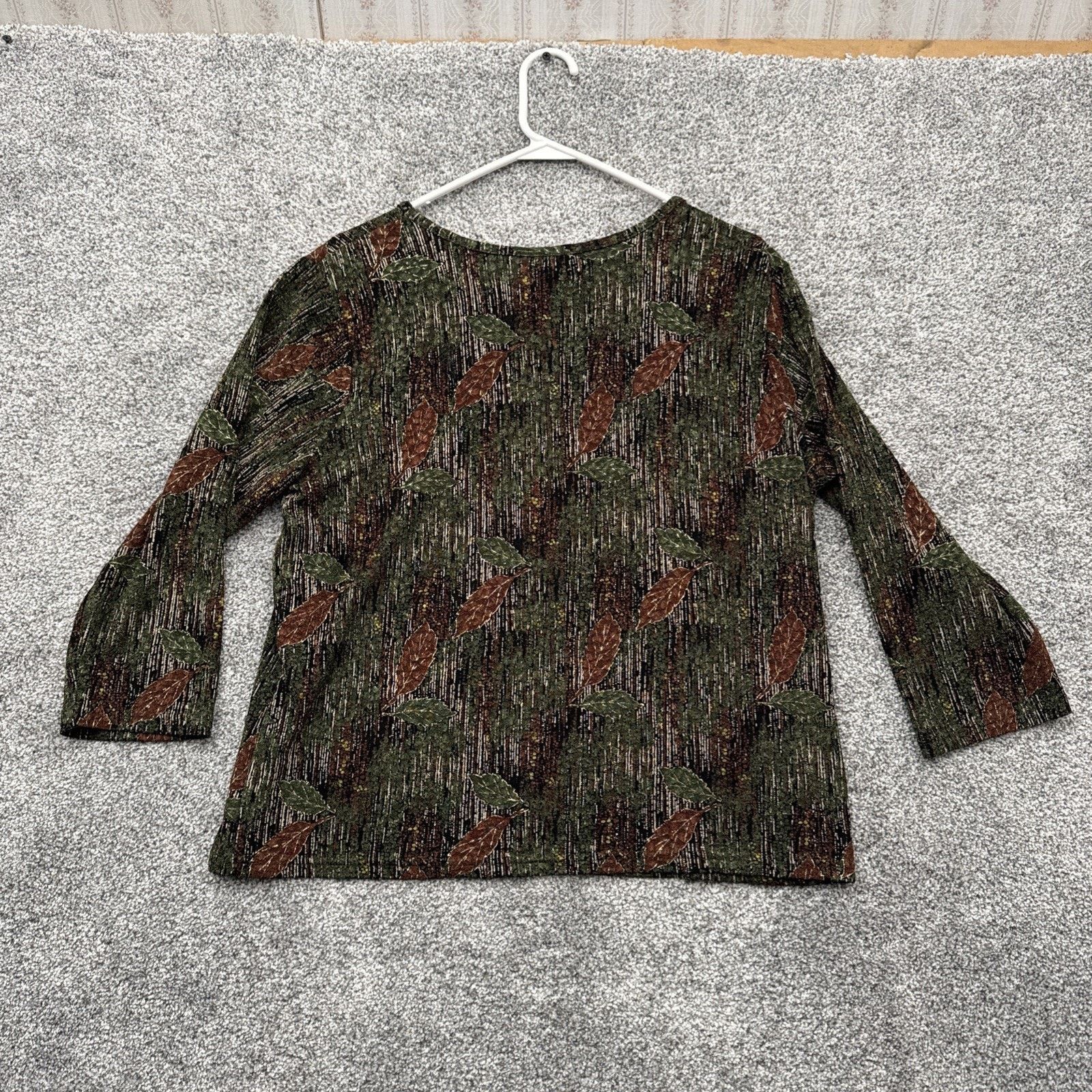 Other Vintage 90s Top Women Large Grandmacore Textured Fall Leaf Size L / US 10 / IT 46 - 7 Thumbnail