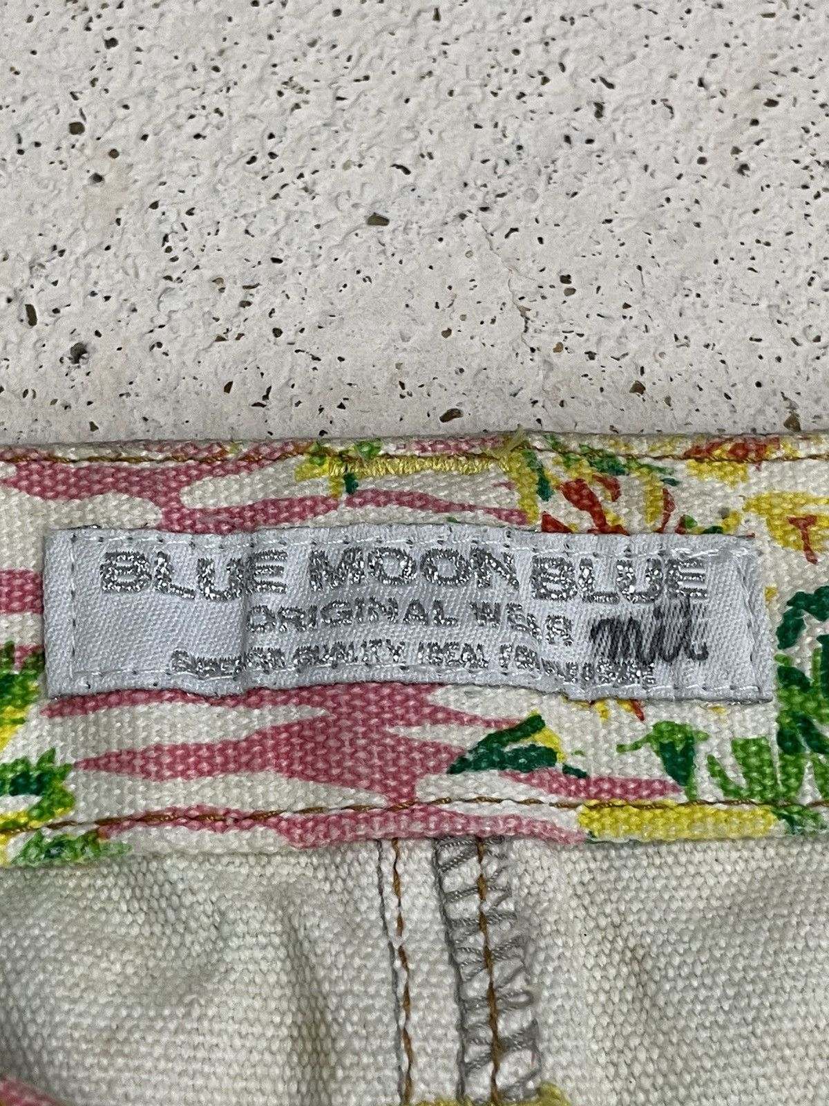 Blue Blue Japan Double Waist Moon Blue Floral Hawai Distress Hard Stiching Size US 28 / EU 44 - 24 Thumbnail