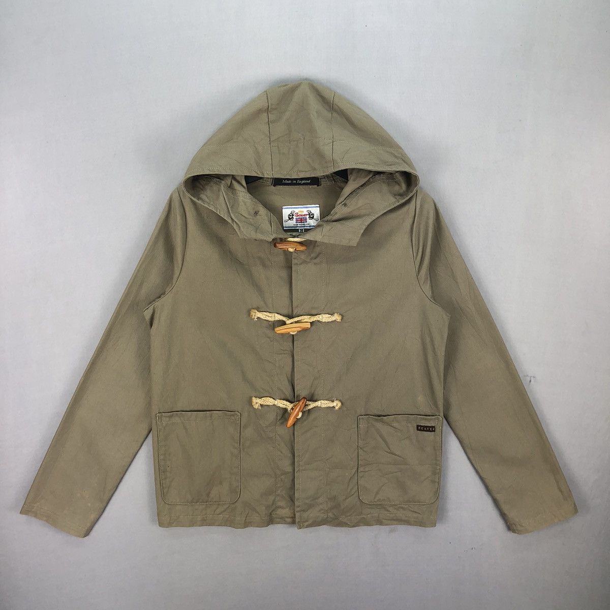 New England Outerwear Vintage Beaver Made In England Duffle Light Jacket Hoodie Size XS / US 0-2 / IT 36-38 - 1 Thumbnail