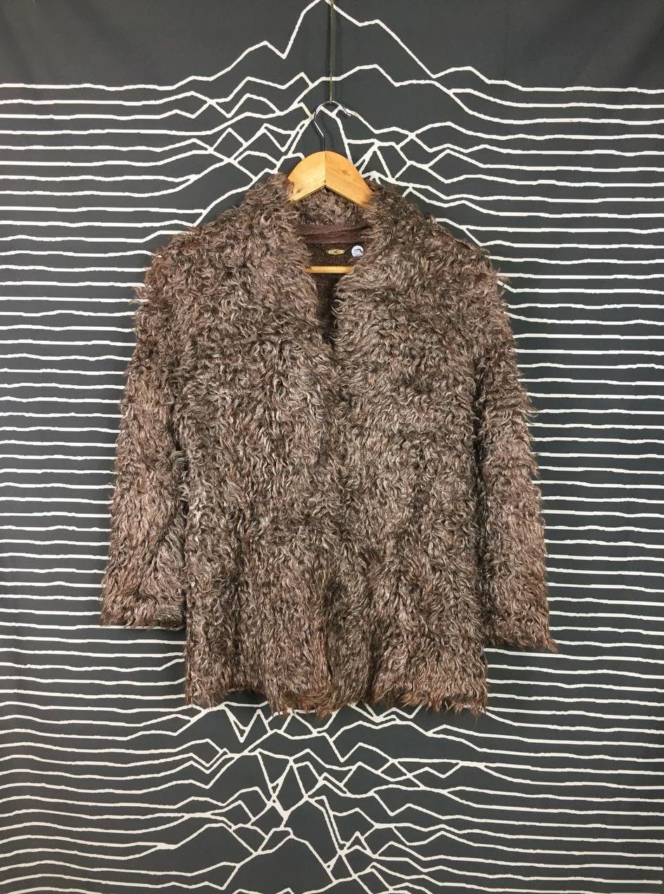 Hiroko Koshino Homme Hiroko Koshino HK Faux Fur Cardigan Jacket Size XS / US 0-2 / IT 36-38 - 1 Thumbnail