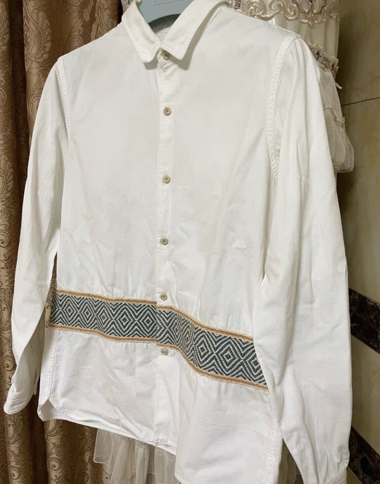 Visvim VISVIM Knitted Pattern Splicing Long Sleeve Shirt Size US M / EU 48-50 / 2 - 3 Thumbnail