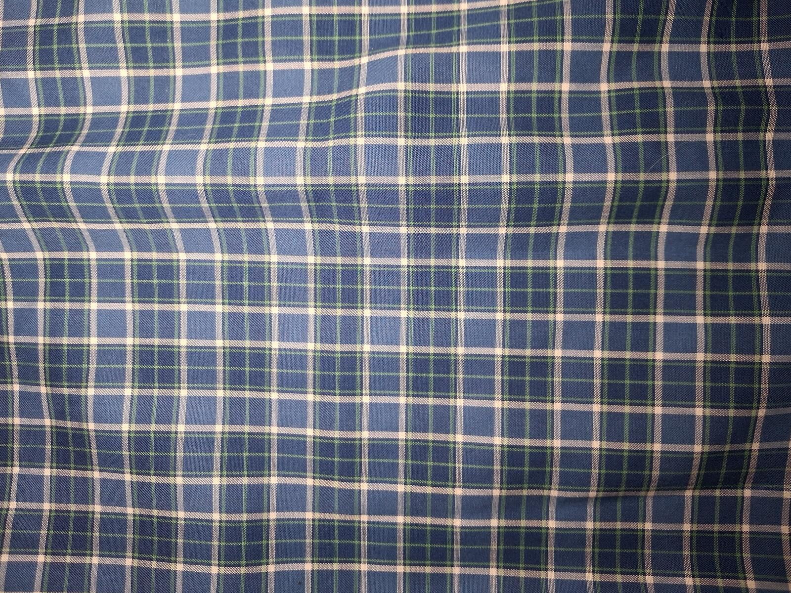 L.L. Bean LL Bean Button Up Shirt Mens 2XLT Blue Plaid 100% Cotton Size US XXL / EU 58 / 5 - 6 Thumbnail