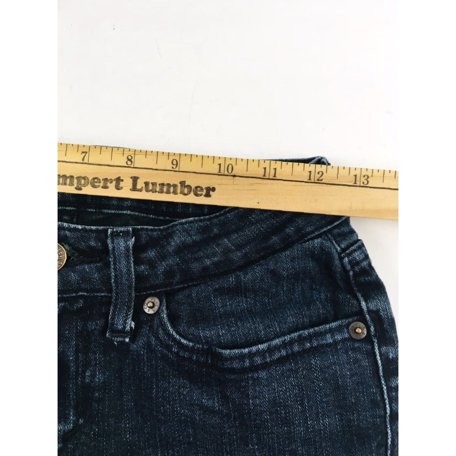 Levi's Levi's Pants Women's Size 5M 27x32 Dark Mid Rise Denim Strauss Legging Jeans Size 24" / US 00 / IT 34 - 7 Thumbnail
