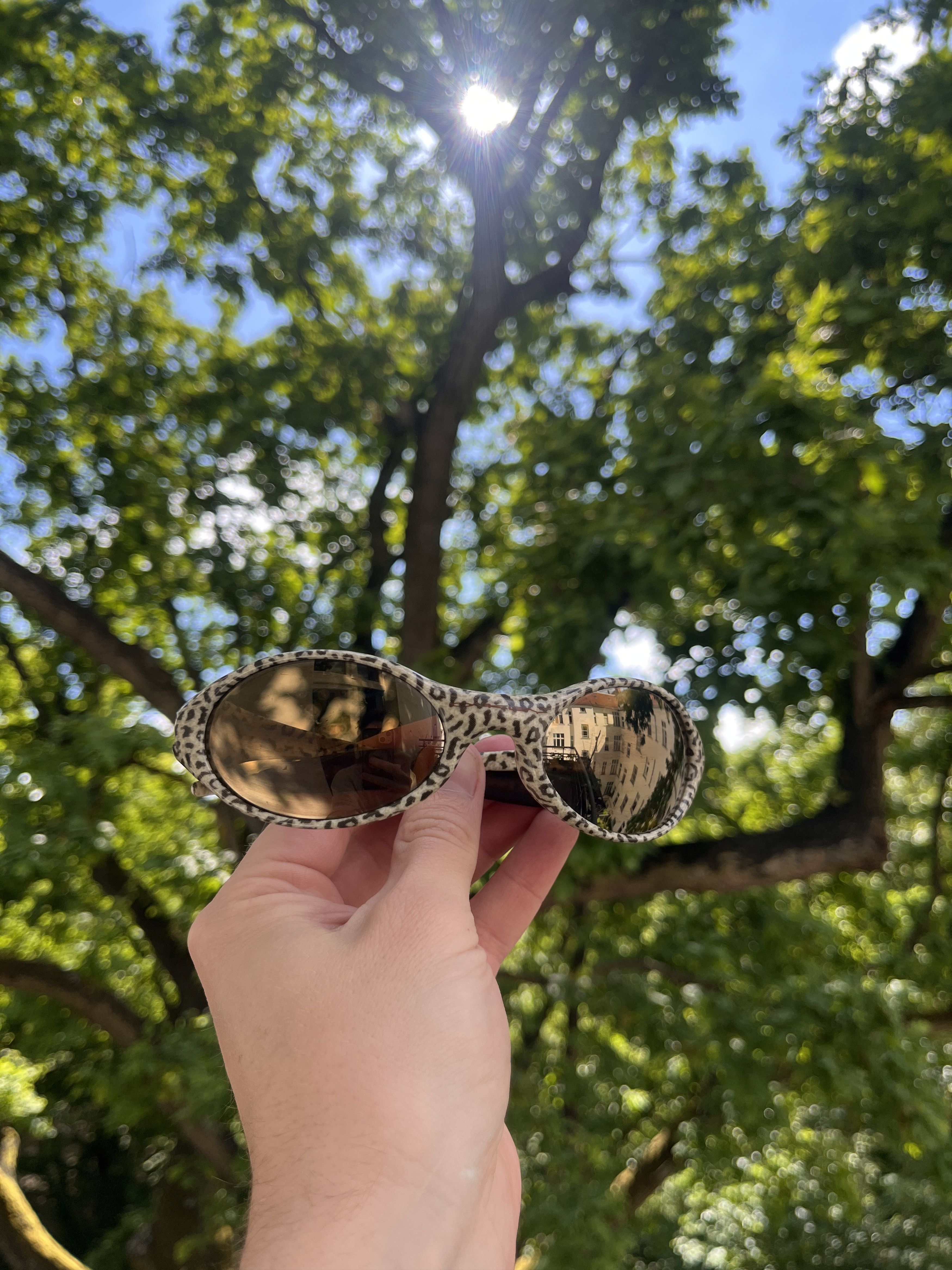 Oakley × Vintage 90s Oakley Cheetah Print Eye Jacket Sunglasses
