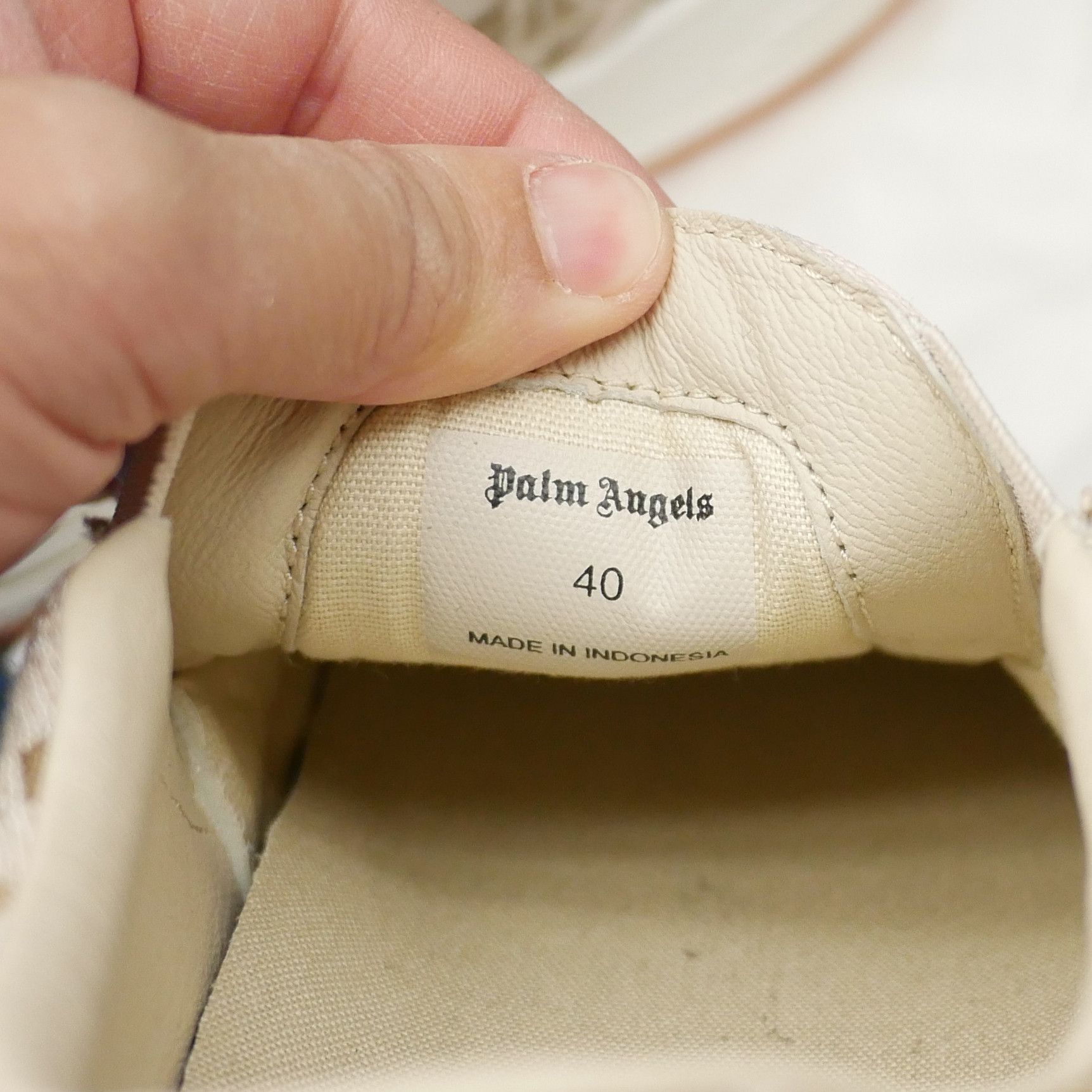 Palm Angels Palm Angels Slip Ons Beige AOP Font Size 40 Size US 8.5 / IT 38.5 - 6 Thumbnail