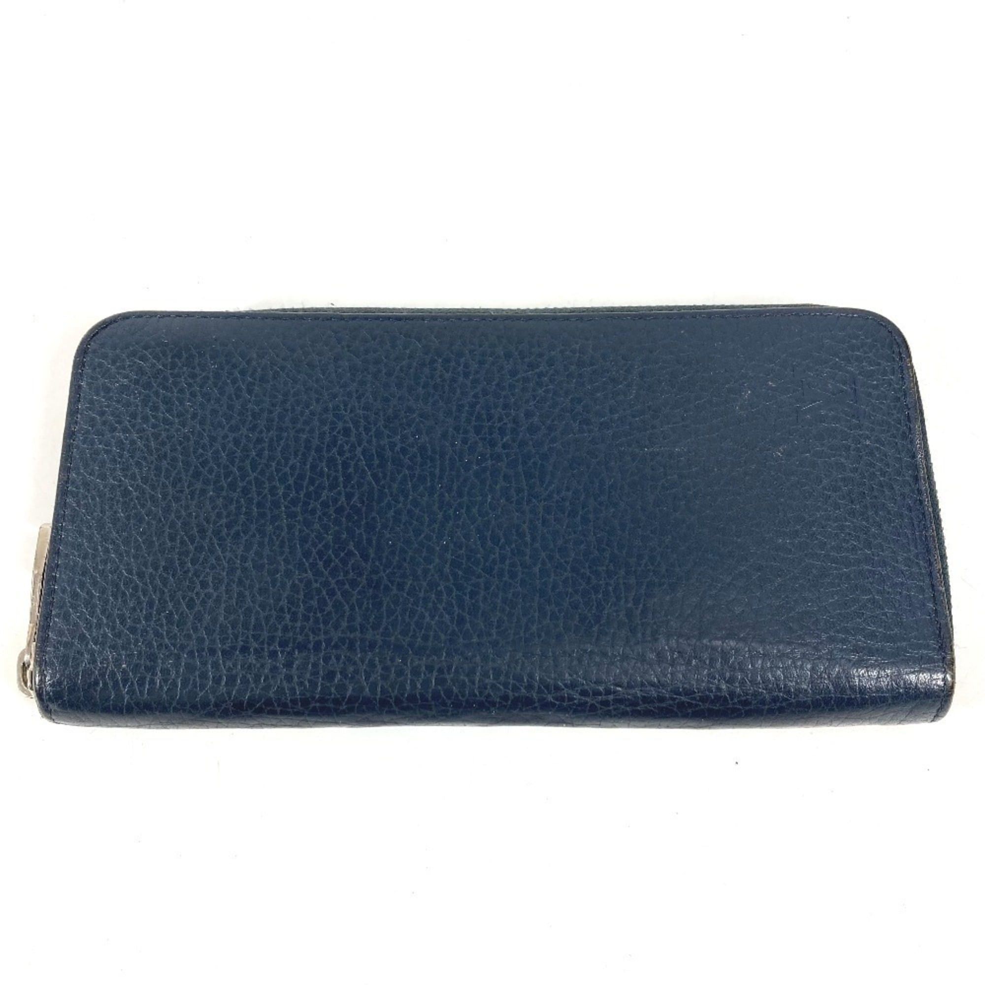 Louis Vuitton LOUIS VUITTON M58823 Zippy Wallet Vertical Round Zipper Long Wallet, Taurillon Leather, Men's/Women's, Navy Size ONE SIZE - 1 Thumbnail