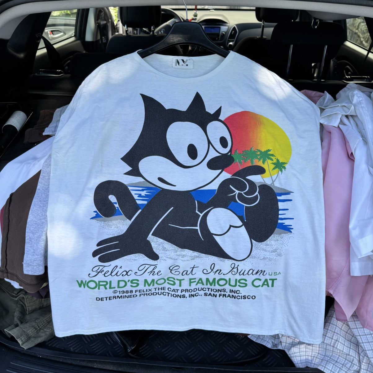 Felix 1988 Felix The Cat Boxy Tee Worlds Most Famous Cat Movie Size US L / EU 52-54 / 3 - 8 Thumbnail
