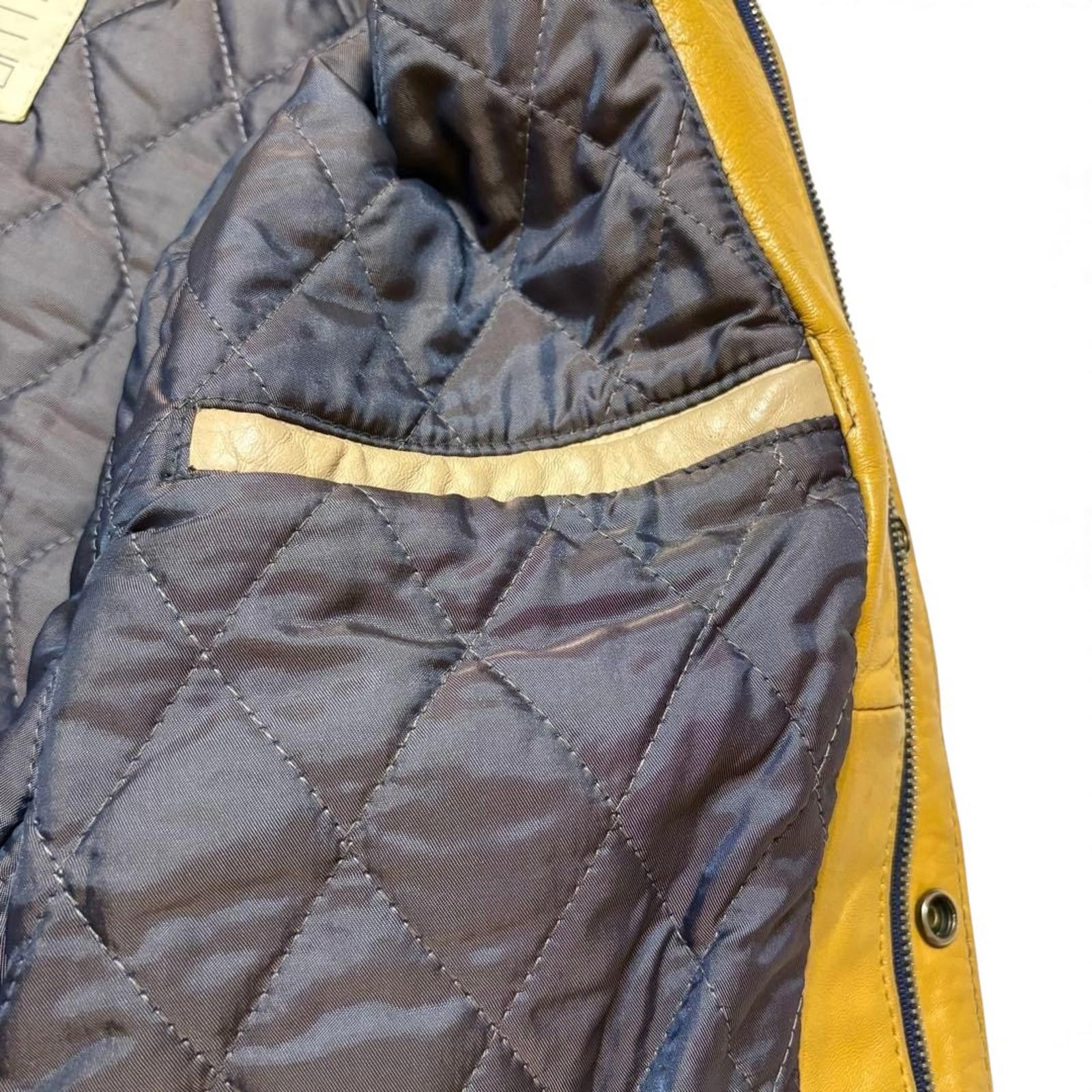 Avirex Avirex - S Vintage Blue Cream Leather Varsity Jacket Size US M / EU 48-50 / 2 - 9 Thumbnail