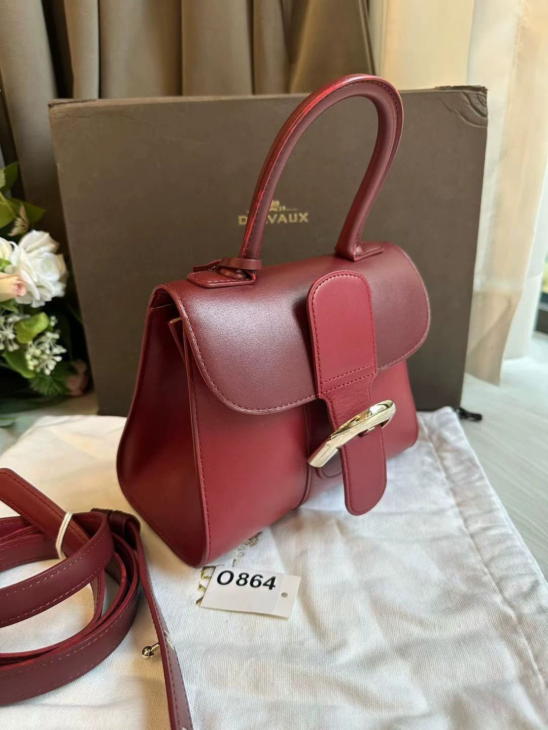 Delvaux delvaux brillant mini colorblock wine red box 20x11x16 Size ONE SIZE - 5 Thumbnail
