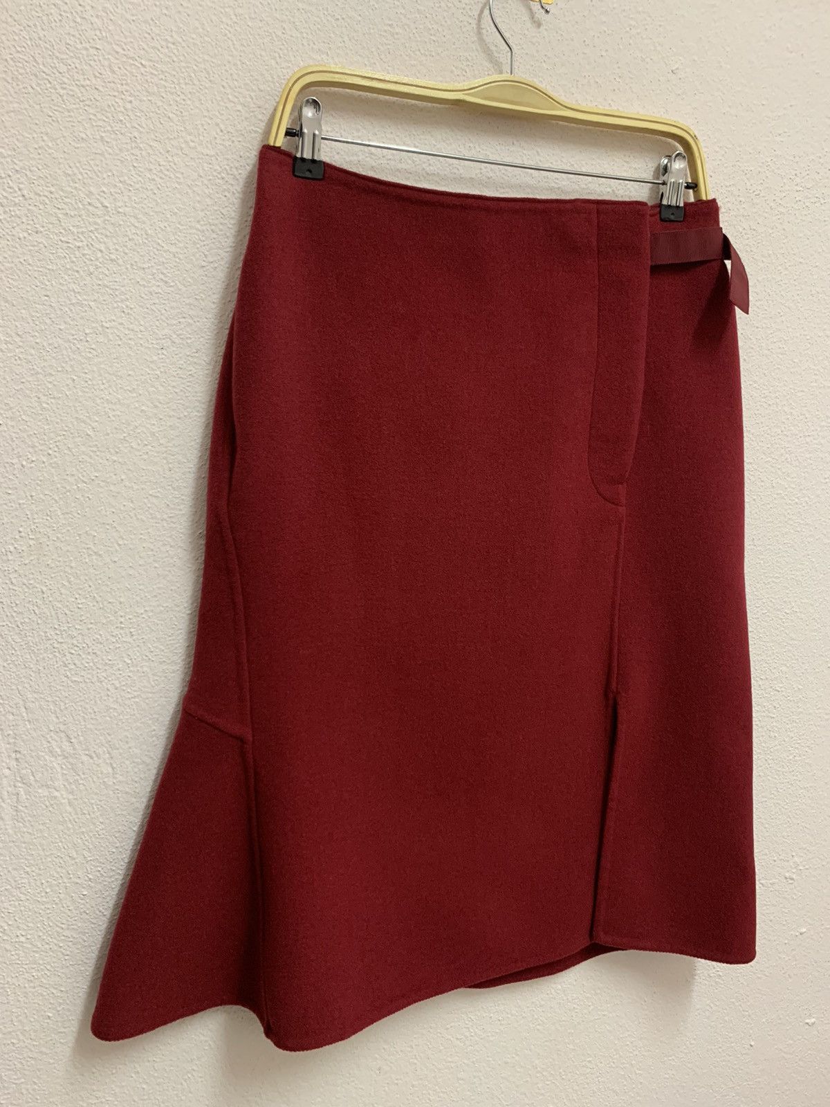 Jil Sander × Uniqlo UNIQLO x JIL SANDER +J Midi Skirt Red New Wool Blend Size 30" / US 8 / IT 44 - 2 Thumbnail