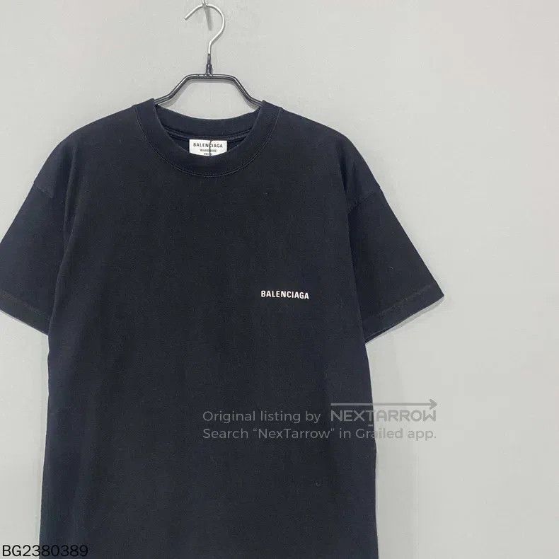 Balenciaga Balenciaga Black Front and Back Letter Logo Short Sleeve Size US S / EU 44-46 / 1 - 2 Thumbnail