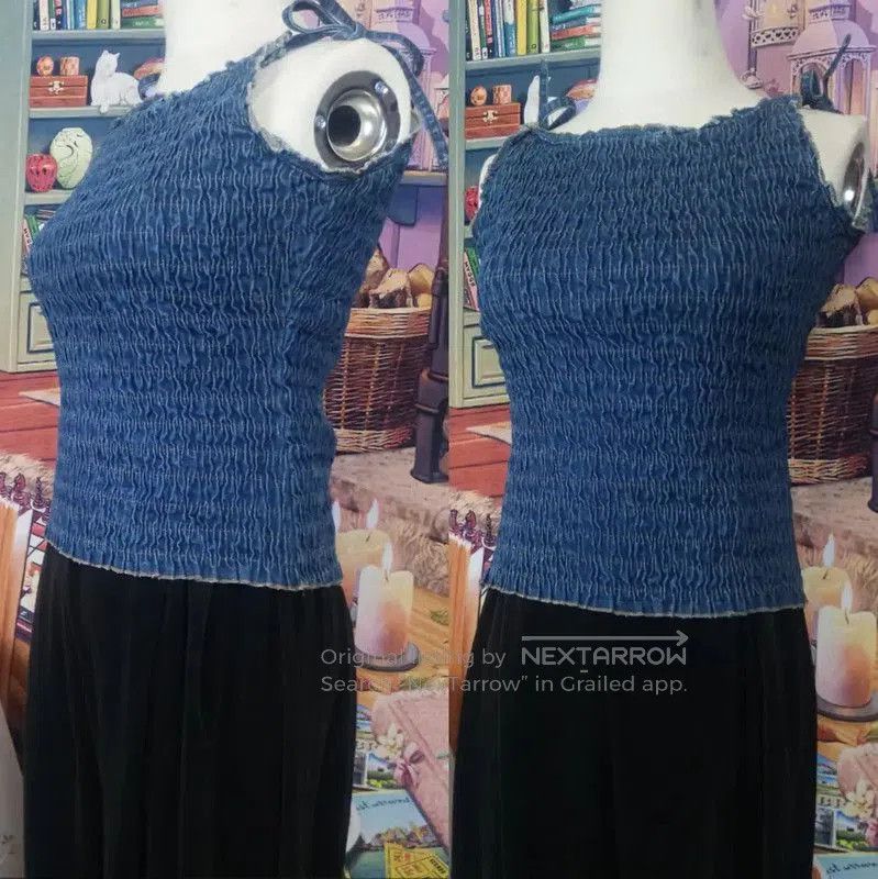 Burberry Burberry Summer Blue Ruffled Sleeveless Top. Size M / US 6-8 / IT 42-44 - 3 Thumbnail