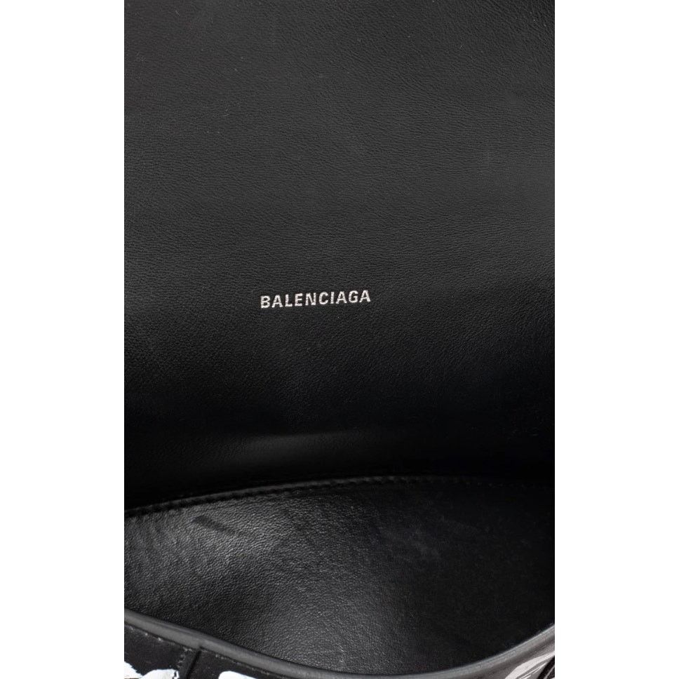 Balenciaga Balenciaga Hourglass Leather Black & White Bag Size ONE SIZE - 6 Thumbnail