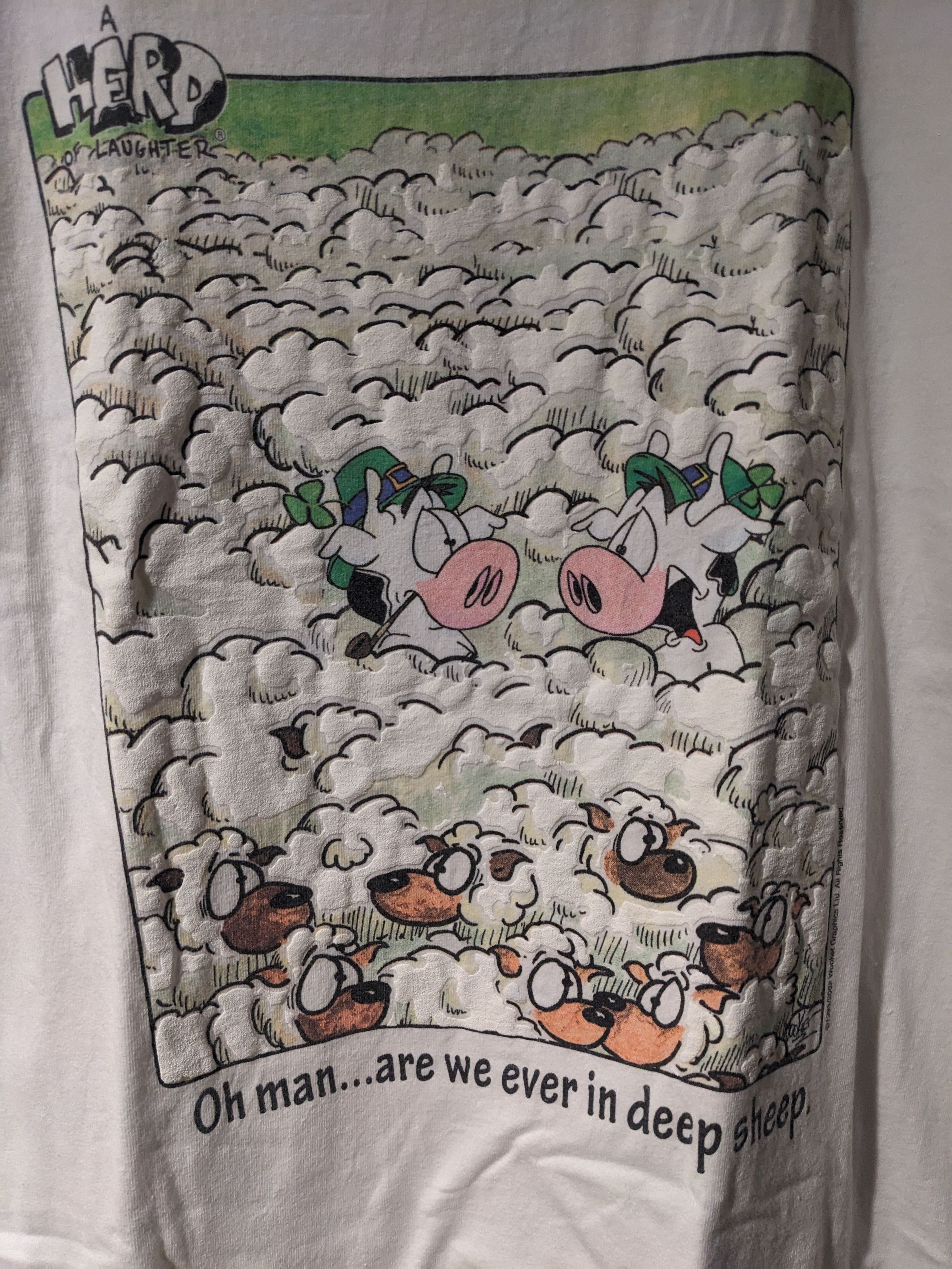 DC Comics Vintage 2002 Wooket Comic Sunday Sheep White Large T-Shirt Size US L / EU 52-54 / 3 - 2 Thumbnail