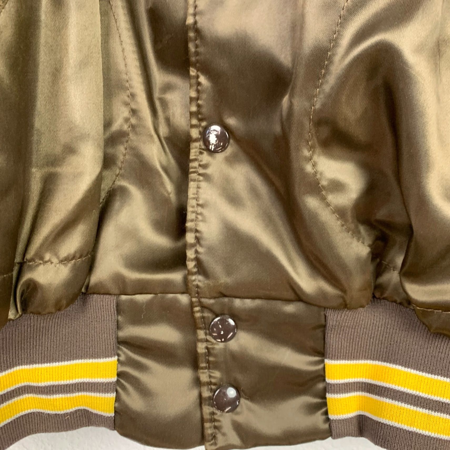 Dunbrooke VINTAGE Pla-Jac by Dunbrooke Brown Satin Jacket Mens XL Bomber Jacket 70s Laborers For Christ Brown Satin Jacket Mens XL Size US XL / EU 56 / 4 - 5 Thumbnail