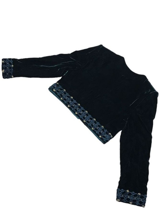 Givenchy Givenchy Green Velvet Embellished Jacket Size L / US 10 / IT 46 - 2 Thumbnail