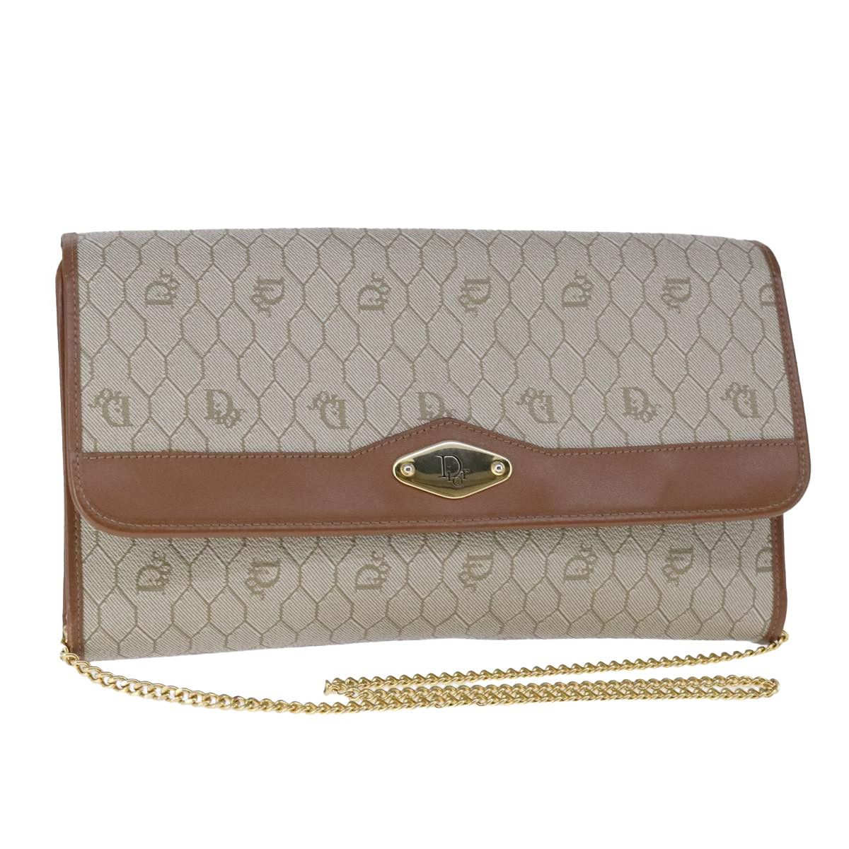 Dior Honeycomb Beige Canvas Shoulder Bag (Pre-Owned) Size ONE SIZE - 1 Thumbnail