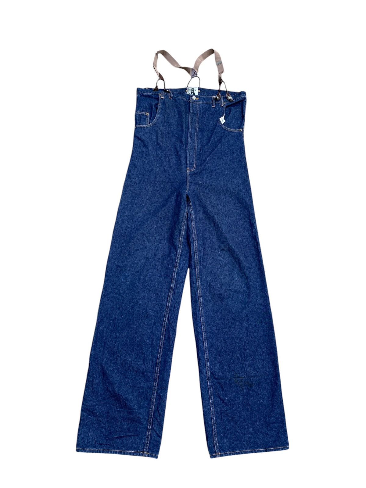 Gaultier Homme Objet S/S 1993 Jean Paul Gaultier High Rise Jumpsuit Denim Size US 34 / EU 50 - 3 Thumbnail