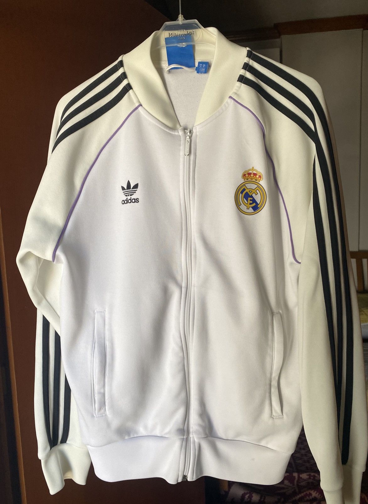 ADIDAS REAL MADRID ZIP UP TRACK HACKET FOOTBALL SOCCER