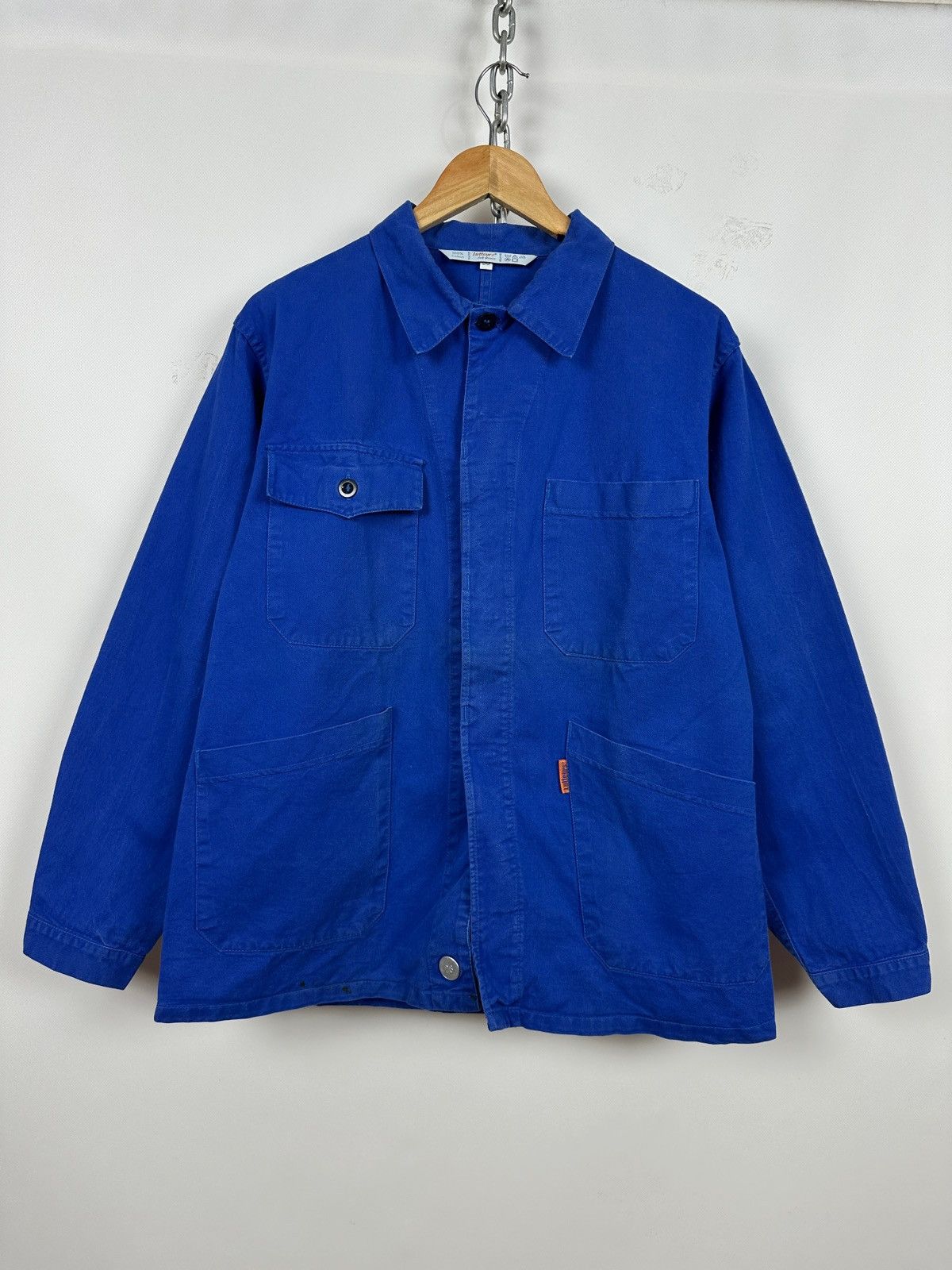 Le Laboureur 80s Vintage Lutteurs French Workwear Sanfor Chore Jacket Size US M / EU 48-50 / 2 - 1 Thumbnail