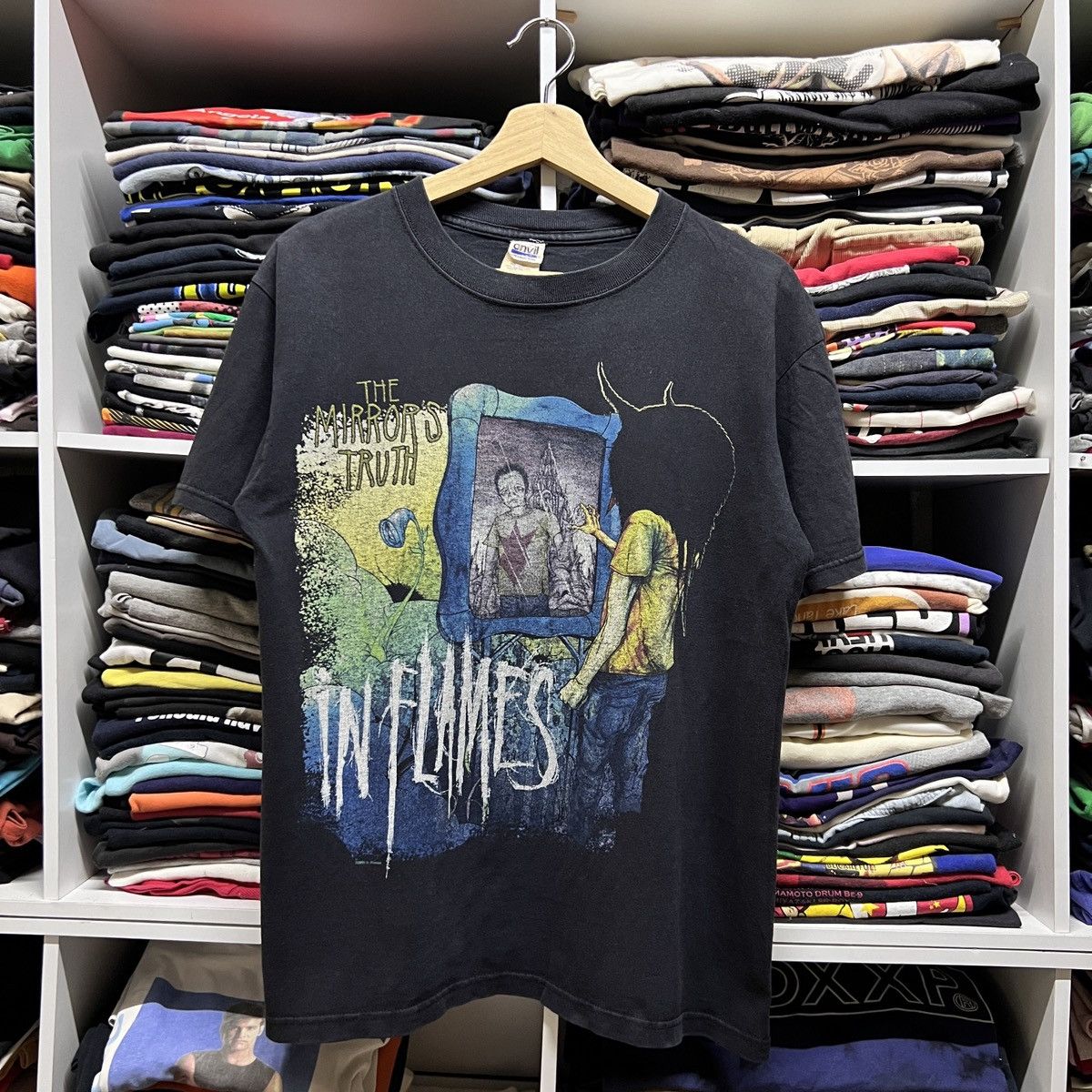 Band Tees × Vintage VTG IN FLAMES THE MIRROR TRUTHS Size US M / EU 48-50 / 2 - 1 Thumbnail