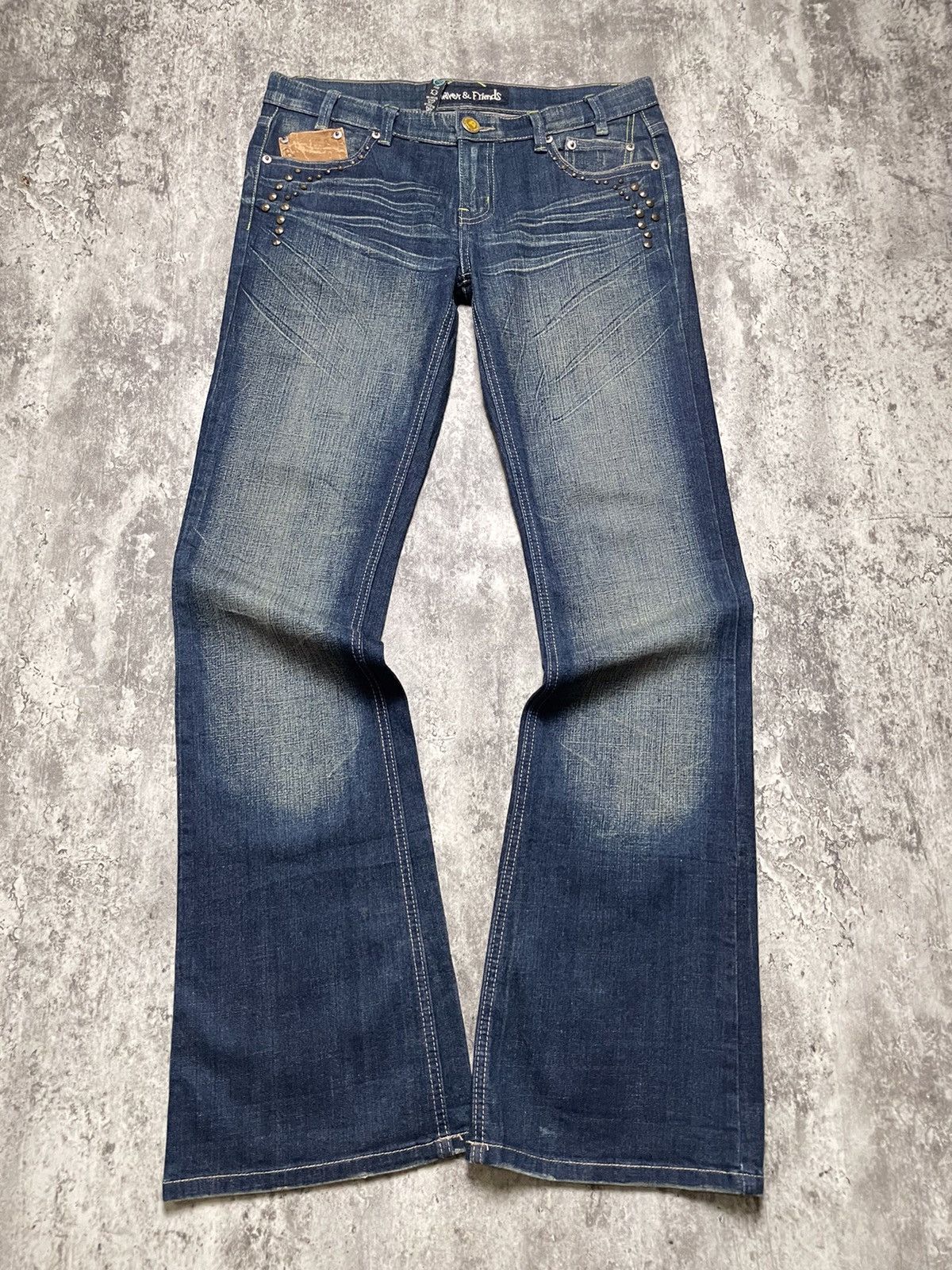 If Six Was Nine × Japanese Brand × Le Grande Bleu (L.G.B.) Japanese Flare Studded Jeans L. Waver KmRii lgb Style Size US 30 / EU 46 - 1 Thumbnail