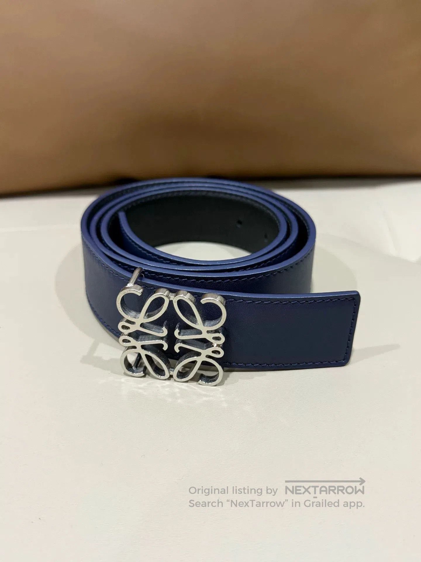 Loewe Loewe Reversible Belt Silver Anagram Buckle. Size ONE SIZE - 1 Thumbnail