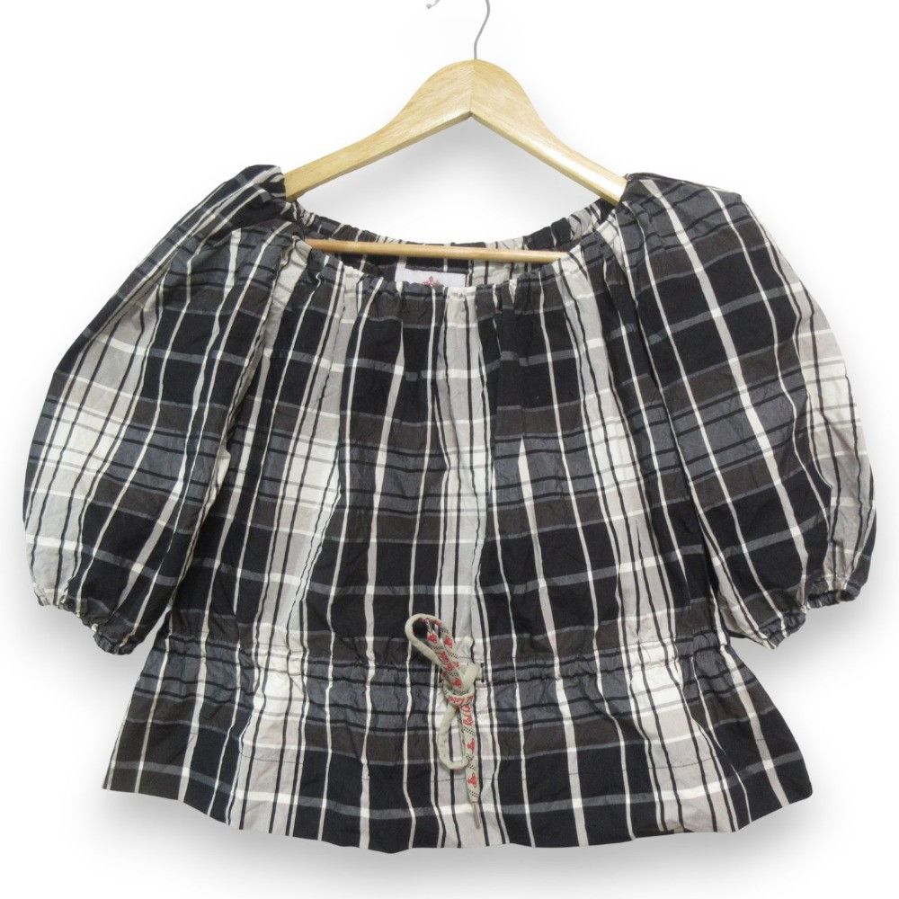 Vivienne Westwood Vivienne Westwood Vivienne Westwood Red Label Cotton Silk Tartan Top Cotton Tops DUTY FREE for USA Size ONE SIZE - 1 Thumbnail