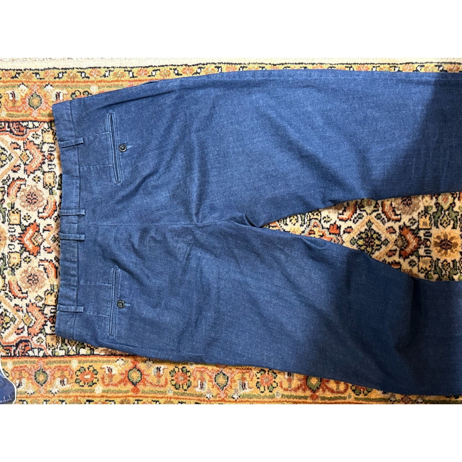 Rubinacci Rubinacci Napoli Denim Indigo Trousers Pants 56IT 37 x31.5 Size US 37 - 2 Thumbnail