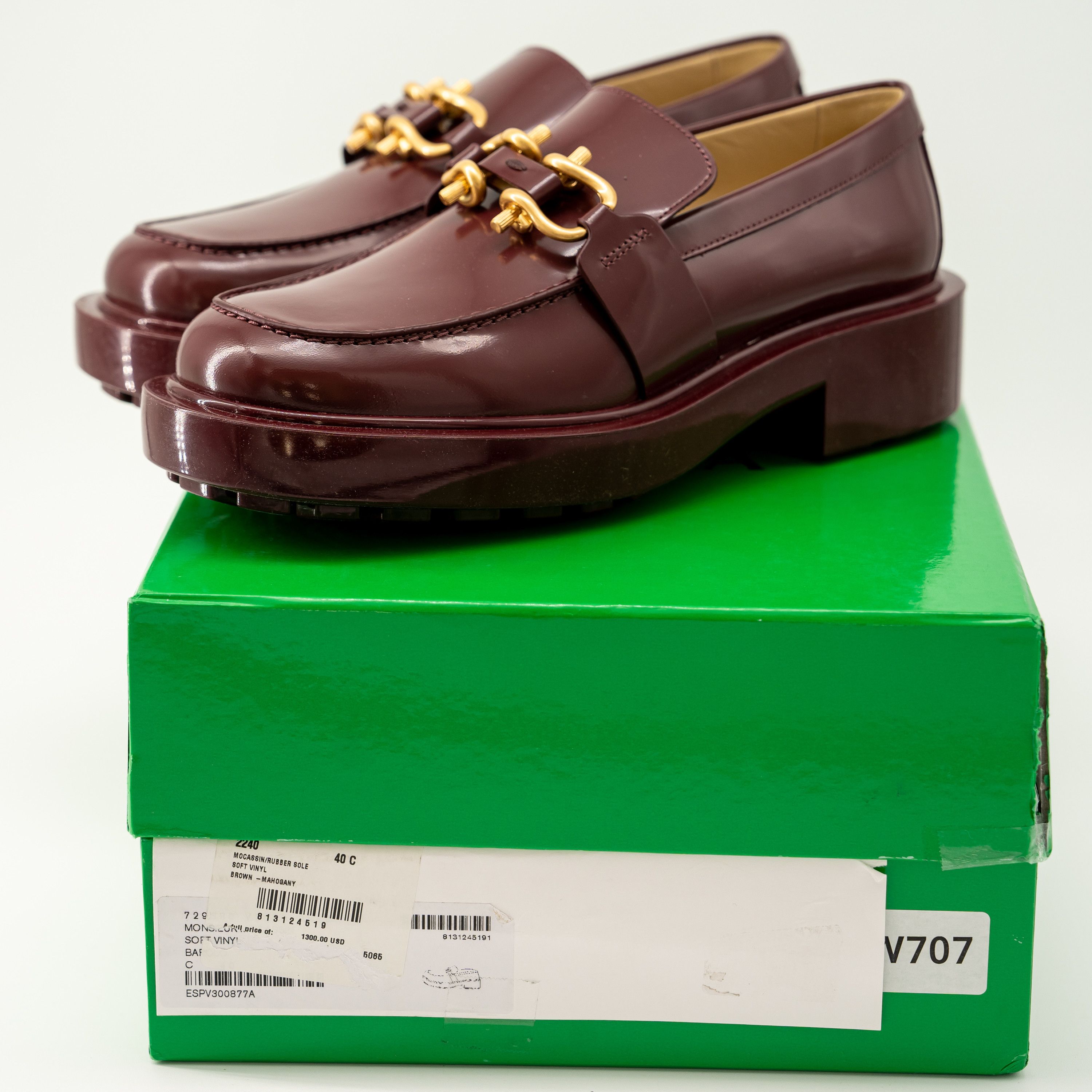 Bottega Veneta 40 10 us Bottega Veneta Monsieur Chunky Loafers Burgundy Size US 10 / IT 40 - 14 Thumbnail