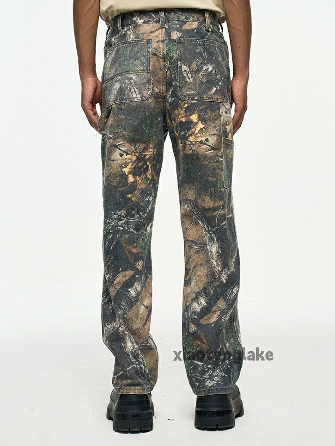 Designer × Japanese Brand × Vintage Unisex washed faded full pattern hiphop carpenter pants Size US 36 / EU 52 - 6 Thumbnail