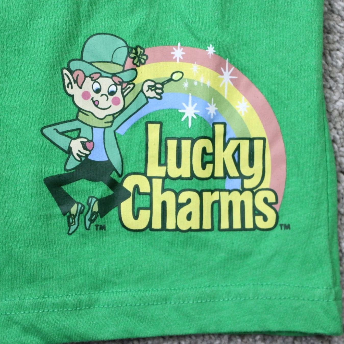 Vintage Lucky Charms Mens 2XL XXL Green Pajama Shorts Drawstring 60% Cotton 40% Polyester NWT Sleep Shorts Shirt? Size US 39 - 3 Thumbnail