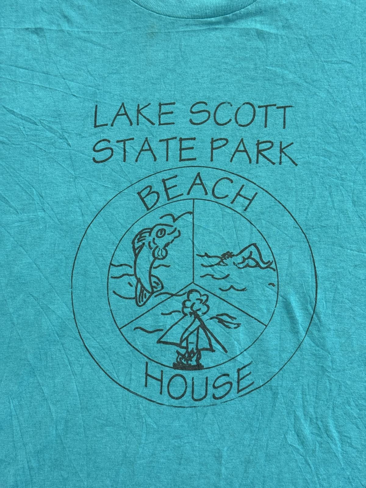 Hanes VTG Lake Scott State Park Beach House T-shirt Kansas Tee XL Size US XL / EU 56 / 4 - 4 Thumbnail