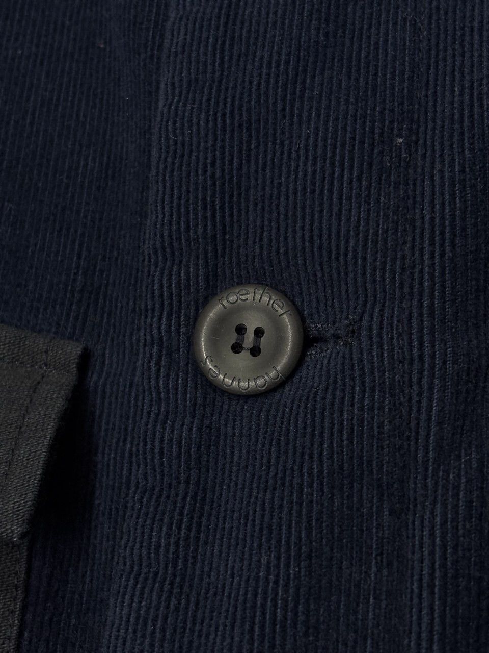 hannes roether Hannes Roether Navy Blue Corduroy Jacket With Black Pockets Size US M / EU 48-50 / 2 - 15 Thumbnail