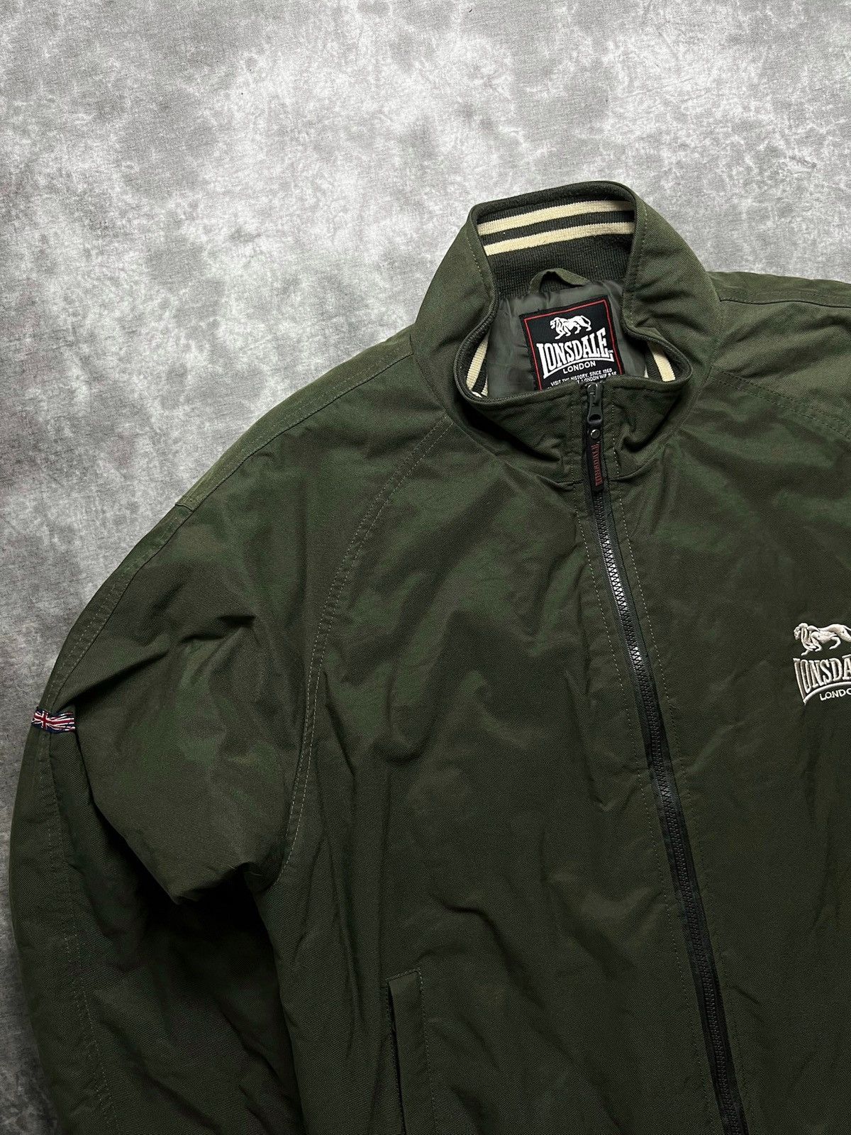 Lonsdale Lonsdale Bomber Jacket Green Vintage Streetwear XXL Size US XXL / EU 58 / 5 - 3 Thumbnail