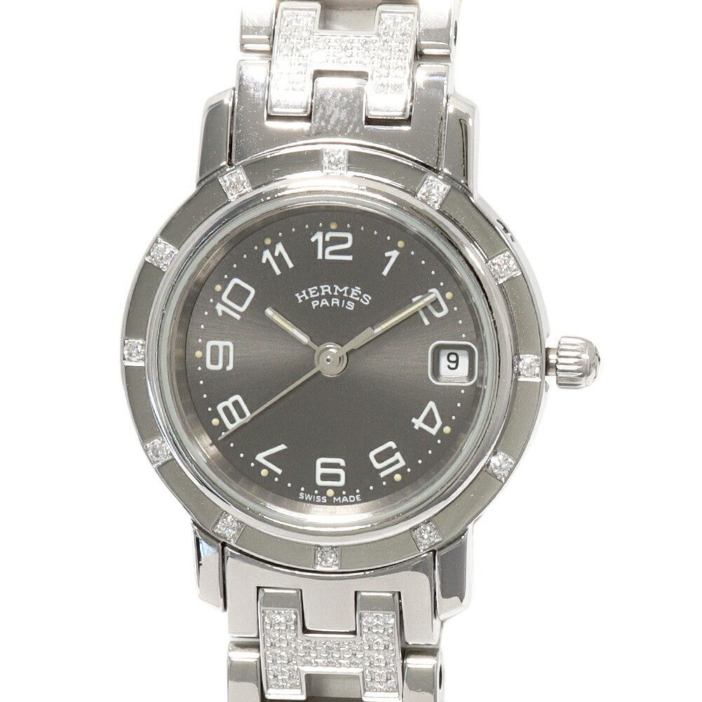 Hermes Hermes Hermes Clipper Stainless Steel Metal Quartz Size ONE SIZE - 1 Thumbnail