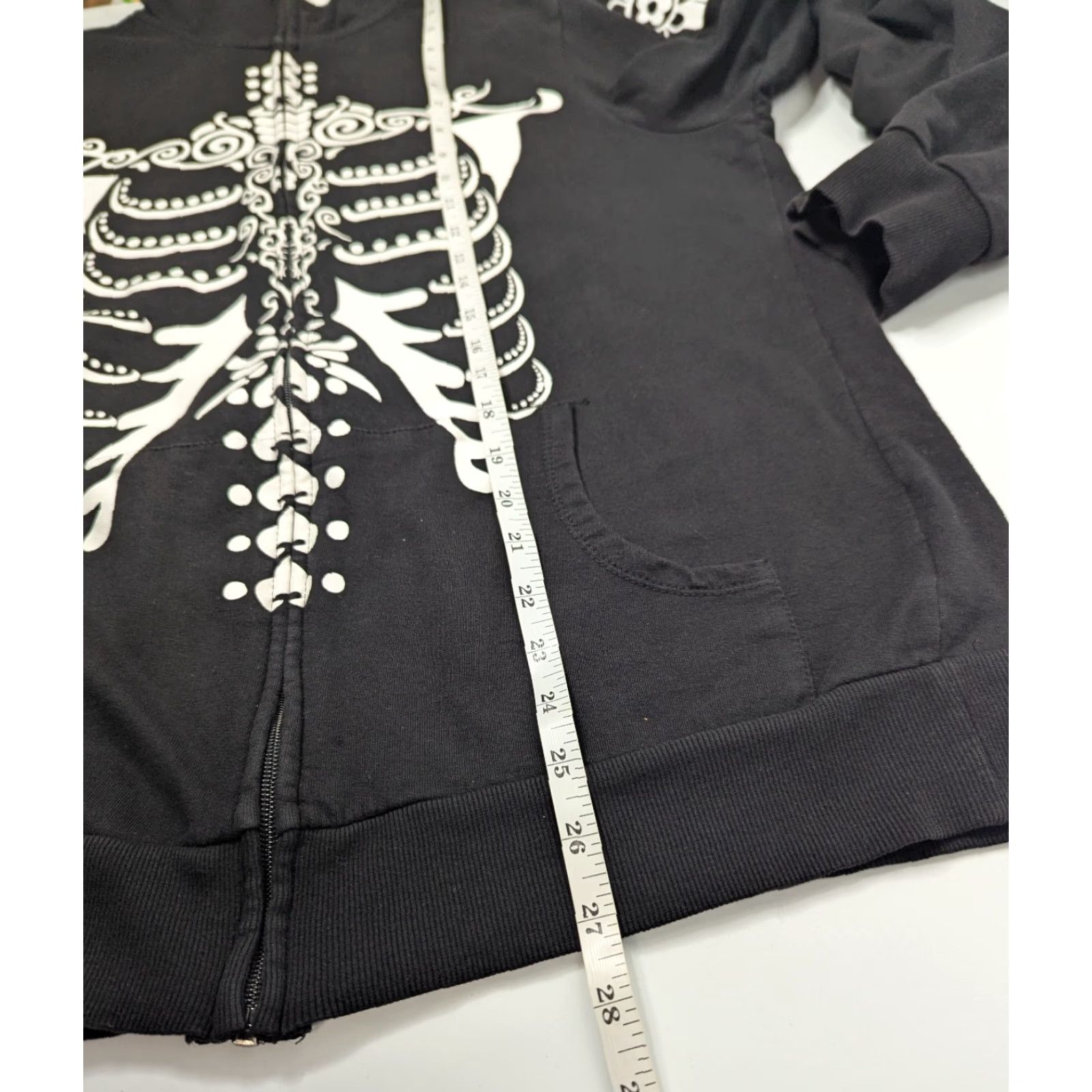 Hot Topic VINTAGE XXXRude Skeleton Hoodie Hot Topic Full Zip Up Skull Mask Emo Grunge Size Medium Size US M / EU 48-50 / 2 - 7 Thumbnail